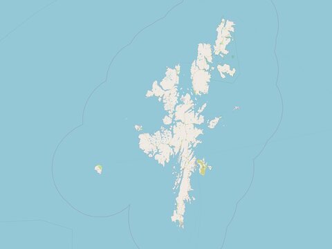 Shetland Islands, Scotland - Great Britain. OSM. No legend