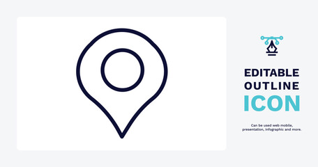 symbol icon. Thin line symbol icon from social media marketing collection. Outline vector isolated on white background. Editable symbol symbol can be used web and mobile