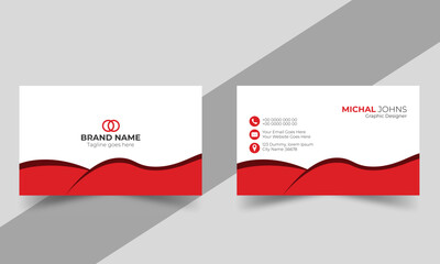 Modern presentation card with company logo. Visiting cards for business and personal use.	
