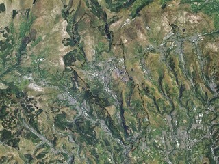 Merthyr Tydfil, Wales - Great Britain. High-res satellite. No legend