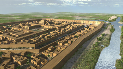 The ancient Sumerian city of Ur - obrazy, fototapety, plakaty