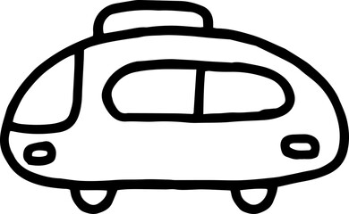 cute car outline doodle