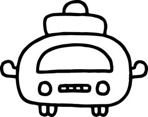 cute car outline doodle
