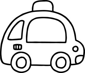 taxi car outline doodle