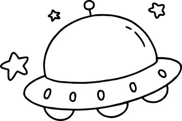 ufo outline doodle