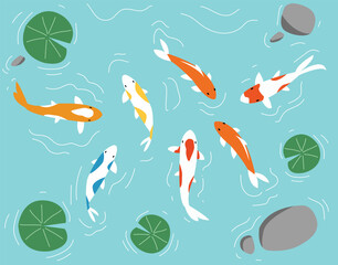 seamless pattern with fishes