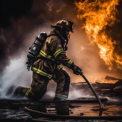 Firefighter8 - obrazy, fototapety, plakaty