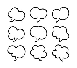 speech bubble on white background