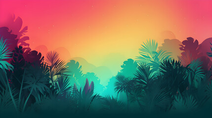 Obraz premium Jungle motifs summer tropical design background