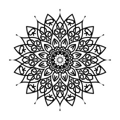 Vector illustration hand drawn ornamental mandala design