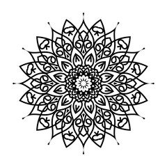 Vector illustration hand drawn ornamental mandala design