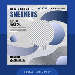New arrivals sneakers sale social media template