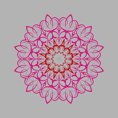 Vector illustration hand drawn ornamental mandala design