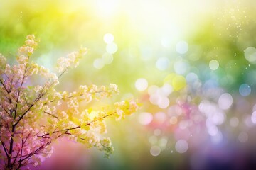 White flowers, spring abstract background.