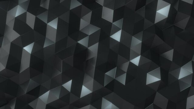 Dark Triangles Abstract Technological Background - Seamless Loop Animation