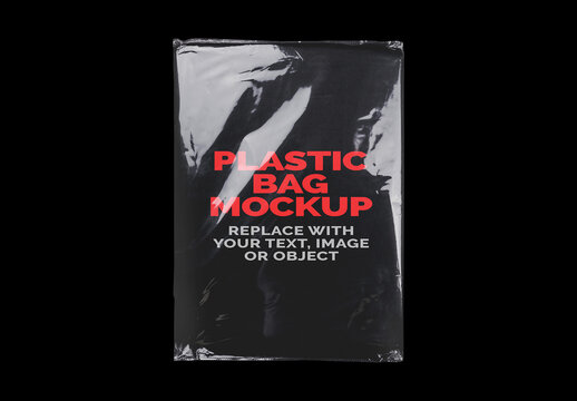Plastic Bag Transparent Case Texture Effect Mockup Template