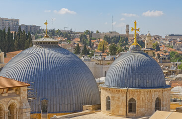 Church of the Holy Sepulchre dome in Jerusalem Israel