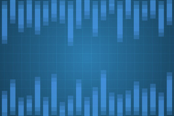 Blue Stock Market Trading Background. Wallpaper. Finance Banner. Economic. Graph. Vector Illustration