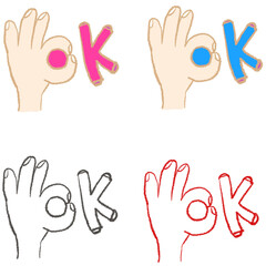 Obraz premium 오케이 OK