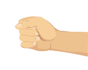 The hand of man. Flat style. 