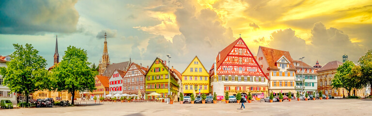 Altstadt, Esslingen, Deutschland  - obrazy, fototapety, plakaty