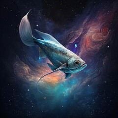 fish in the space