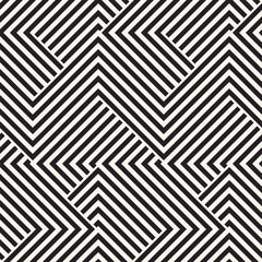 Monochrome Broken Geometric Striped Pattern