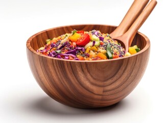 A Wooden Bowl Filled with Rai, Close-Up Shot