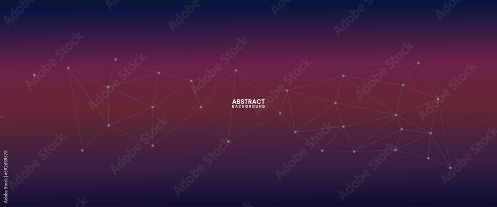 Poster abstract dark colorful geometric background with triangle shape pattern and molecular
