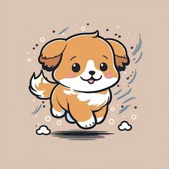 a cute illustration of a dog