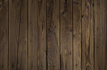 Fototapeta premium Old wooden plank wall texture aged and darkened over the years