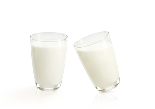 Glass of milk  isolated PNG transparent