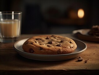 Product Photo of a Freshly Baked Chocolate Chip Cookie.