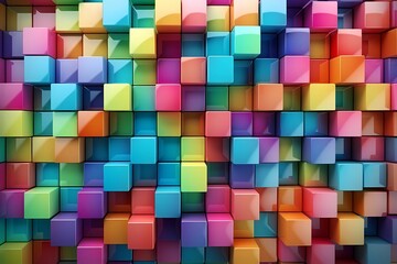 Fototapeta na wymiar abstract background of cubes. Generative AI