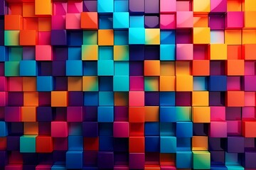 abstract background of cubes. Generative AI