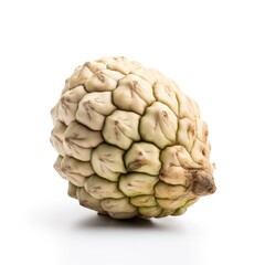 Fototapeta premium Custard Apple fruit isolated on white background. Generative AI
