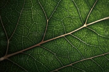 Fototapeta na wymiar Organic Oasis: Green Leaves Texture Macro Background - Generative AI 4