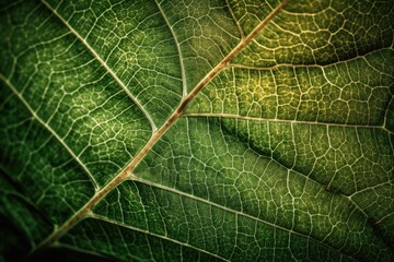 Fototapeta na wymiar Organic Oasis: Green Leaves Texture Macro Background - Generative AI 6