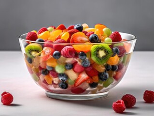 Colorful and Fresh Fruit Salad Image File