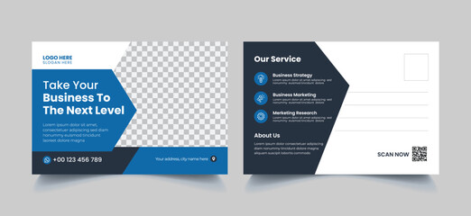 
Vector modern creative and professional corporate postcard layout design
