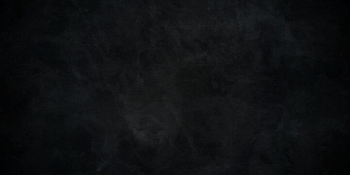 Dark black stone wall grunge backdrop texture background. monochrome slate grunge concrete wall black backdrop vintage marbled textured border background.