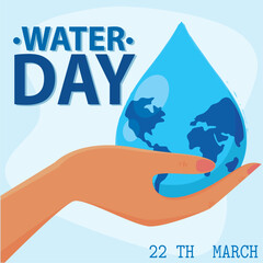 World water day poster background Vector