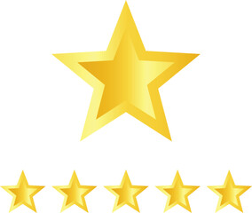 gold star isolated on white