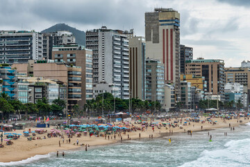 Fototapeta na wymiar Ipanema Beach in Rio De Janeiro