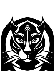 Obraz na płótnie Canvas black and white cat head