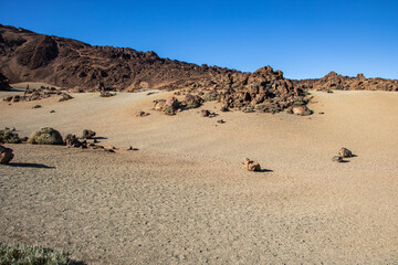 Sandwüste der Minas de San José im Teide Nationalpark in Teneriffa