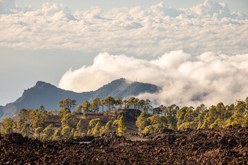 Blick vom Teide Nationalpark auf das Teno Gebirge in Teneriffa