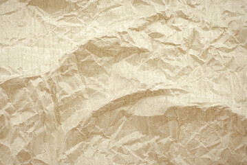 Texture of crumpled parchment paper. Baking paper