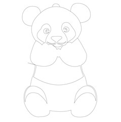 teddy bear cartoon,line art