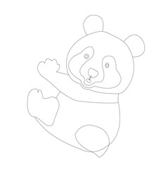 teddy bear cartoon,line art